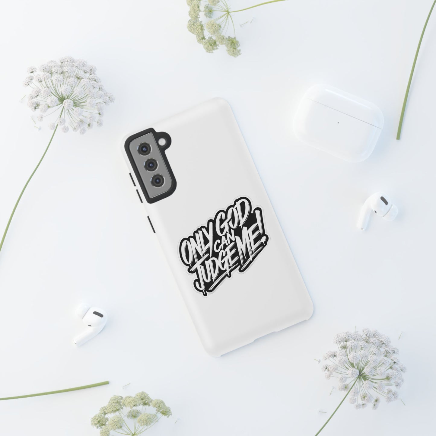 Only God Can Judge Me Phone Case – Bold Urban Style, Inspirational Tough Cover for iPhone, Samsung Galaxy & Google Pixel, Gift for Teens & Adults, Cool Phone Accessory