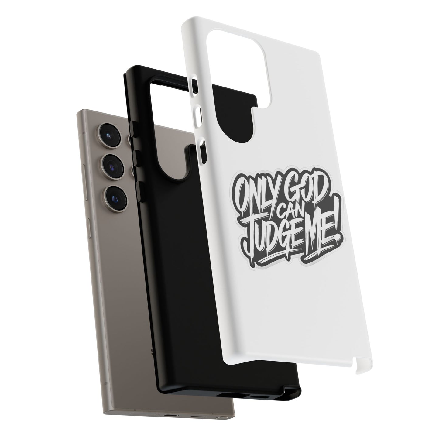 Only God Can Judge Me Phone Case – Bold Urban Style, Inspirational Tough Cover for iPhone, Samsung Galaxy & Google Pixel, Gift for Teens & Adults, Cool Phone Accessory