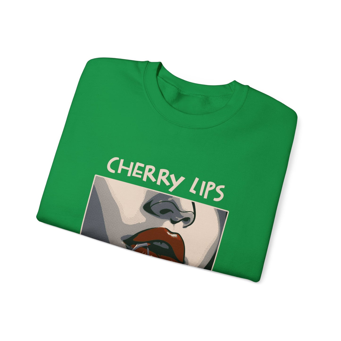 Retro Style 'CHERRY LIPS' Crewneck Sweatshirt™ by Novelty Wonders