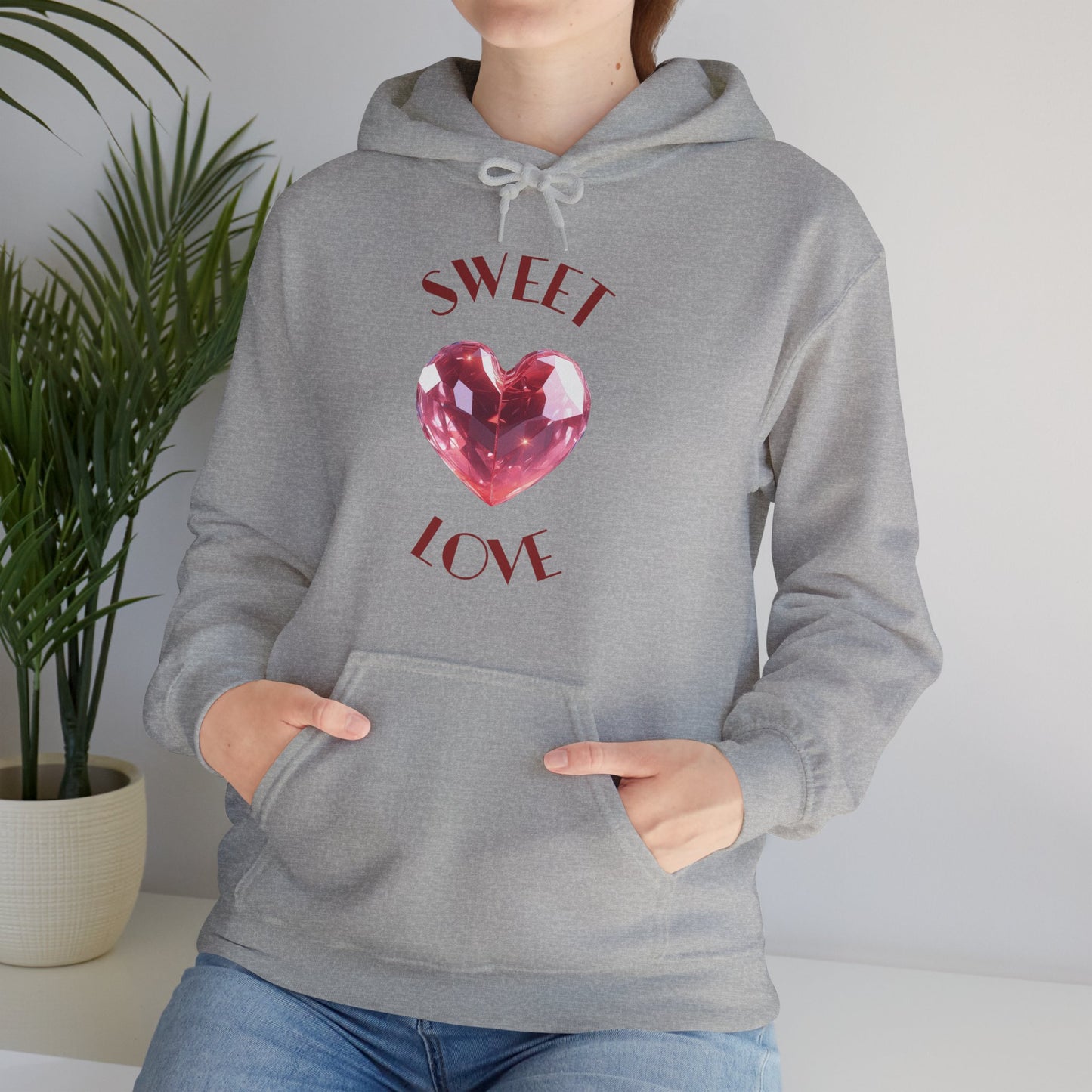 Charming 'SWEET HEART LOVE' Hooded Sweatshirt, Hoodie™ by Novelty Wonders