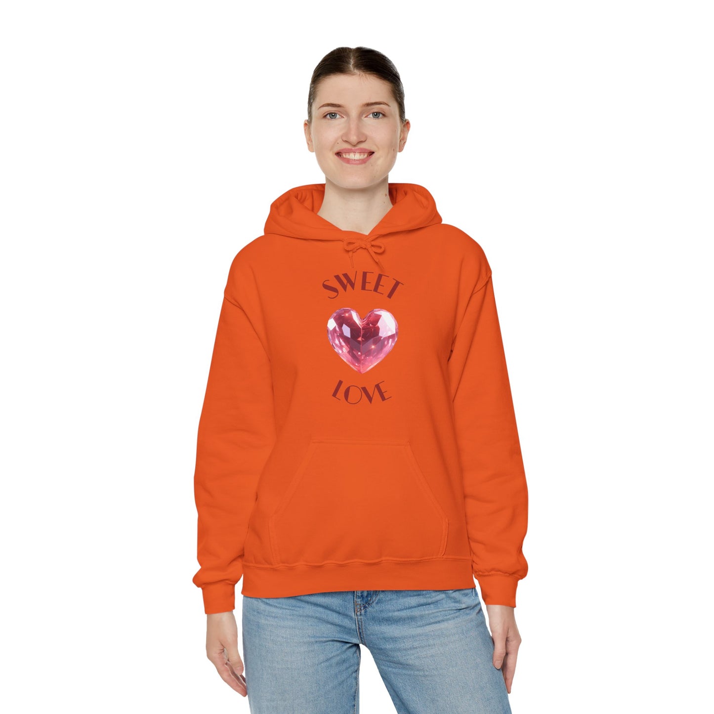 Charming 'SWEET HEART LOVE' Hooded Sweatshirt, Hoodie™ by Novelty Wonders