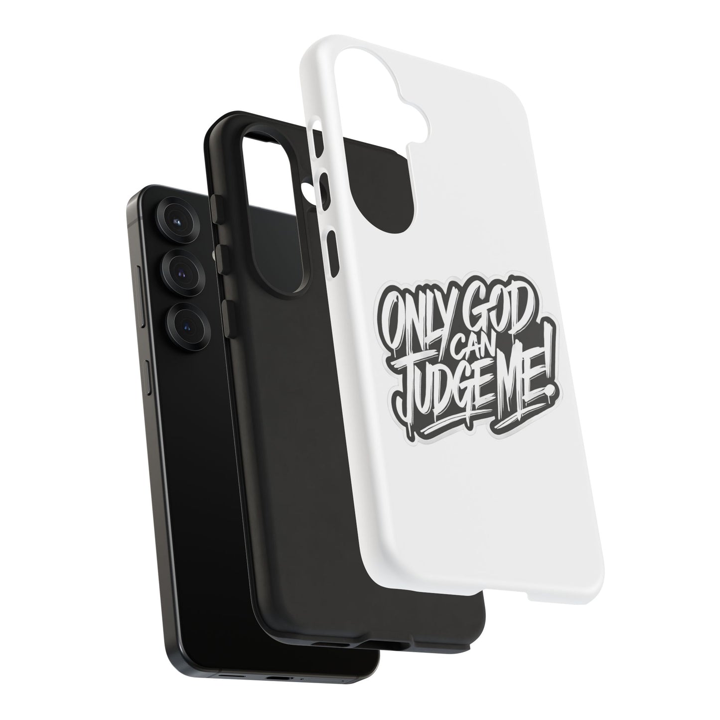 Only God Can Judge Me Phone Case – Bold Urban Style, Inspirational Tough Cover for iPhone, Samsung Galaxy & Google Pixel, Gift for Teens & Adults, Cool Phone Accessory