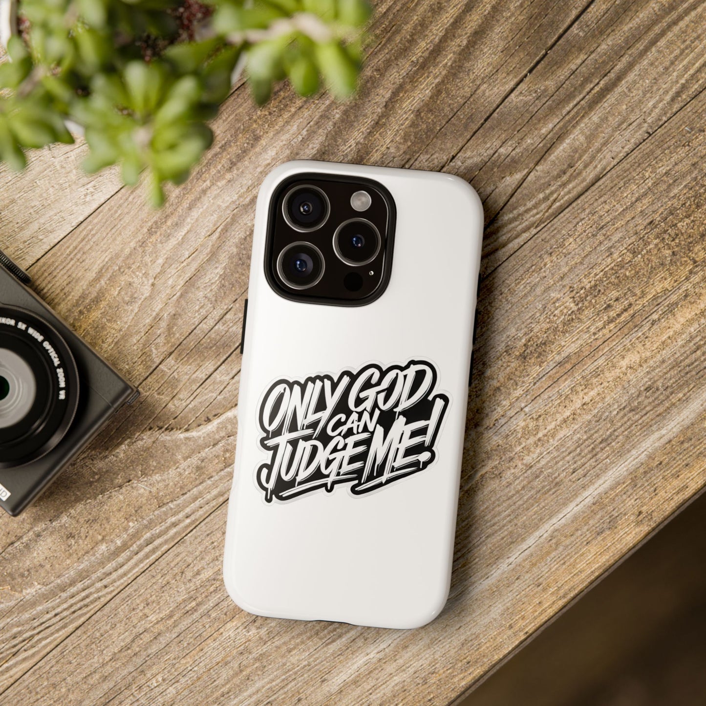 Only God Can Judge Me Phone Case – Bold Urban Style, Inspirational Tough Cover for iPhone, Samsung Galaxy & Google Pixel, Gift for Teens & Adults, Cool Phone Accessory