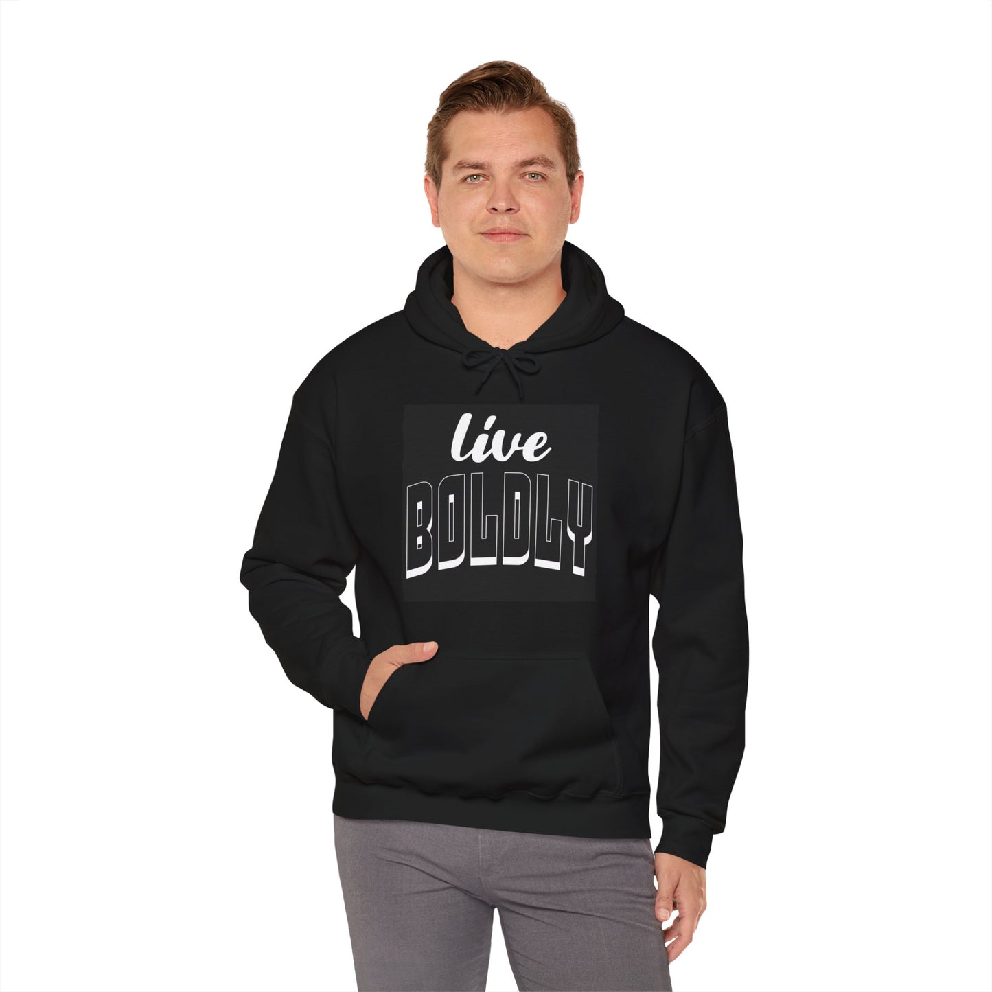 Empowering 'LIVE BOLDLY' Hooded Sweatshirt™ by Novelty Wonders™