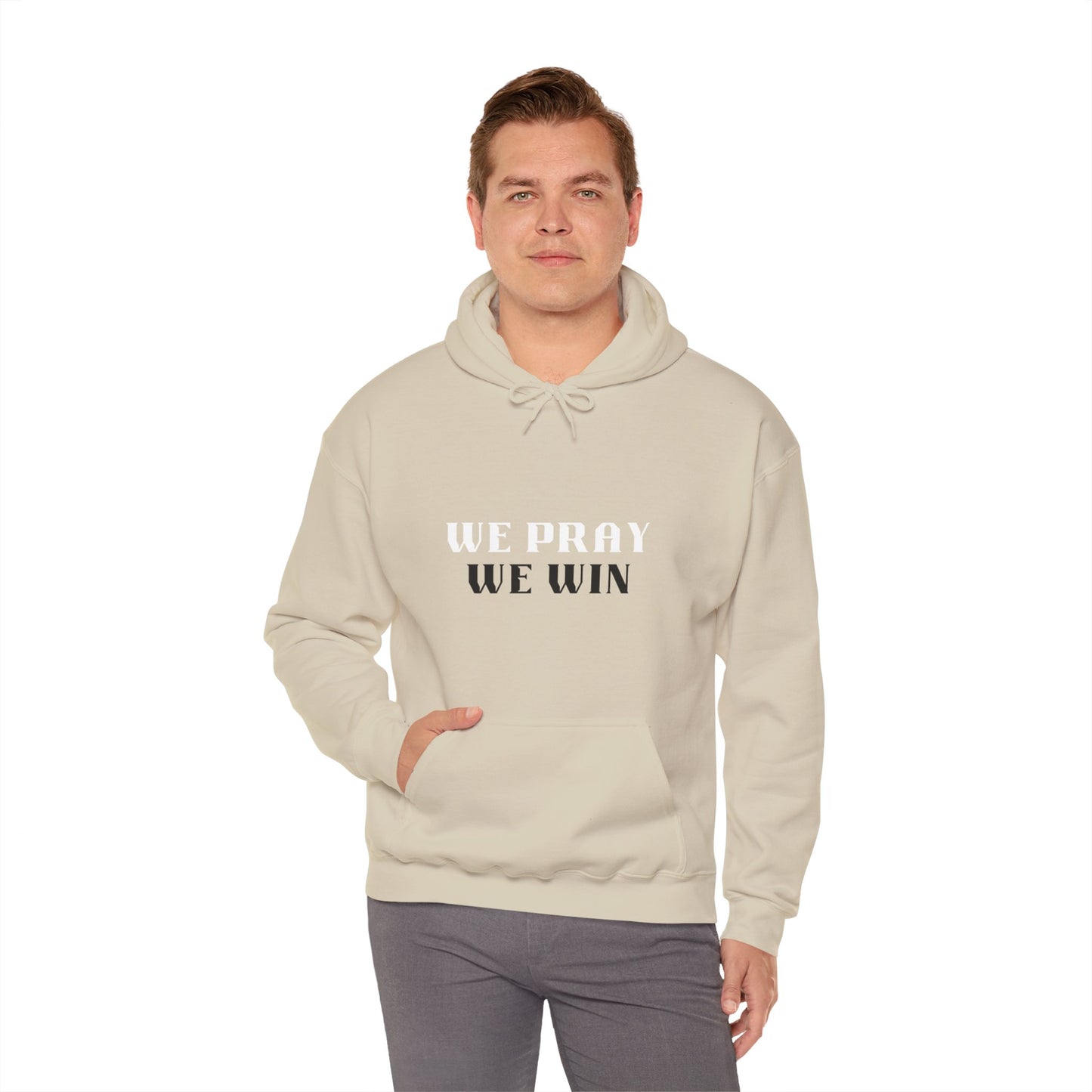 Inspirational 'WE PRAY WE WIN' Double Hooded Sweatshirt™ by Novelty Wonders