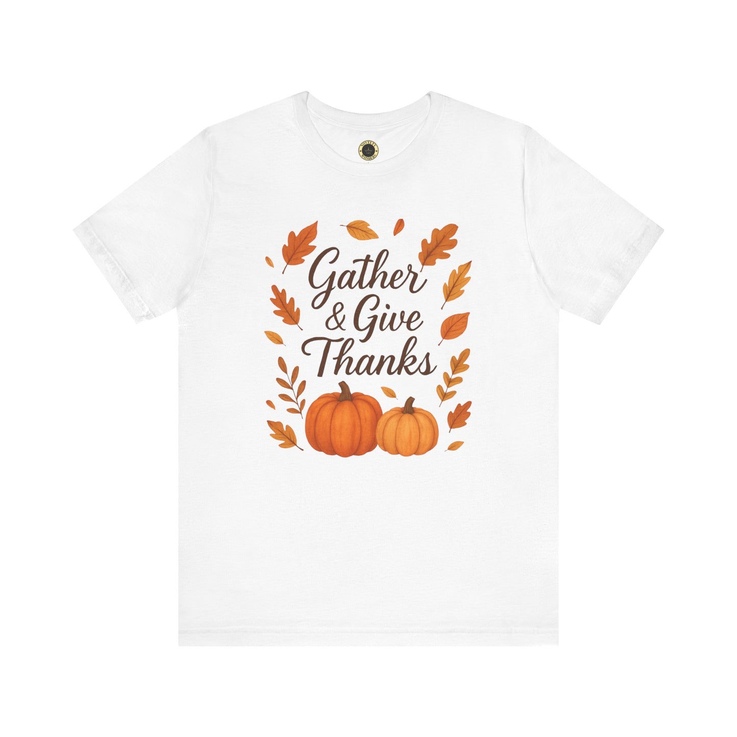 Gather & Give Thanks Pumpkin™ Jersey Short Sleeve T-Shirt | Unisex, Thanksgiving Apparel