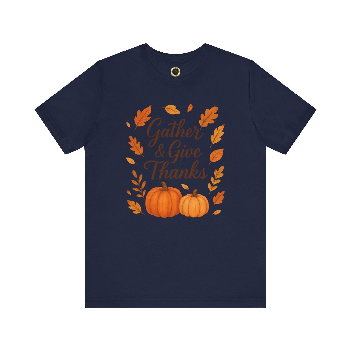 Gather & Give Thanks Pumpkin™ Jersey Short Sleeve T-Shirt | Unisex, Thanksgiving Apparel