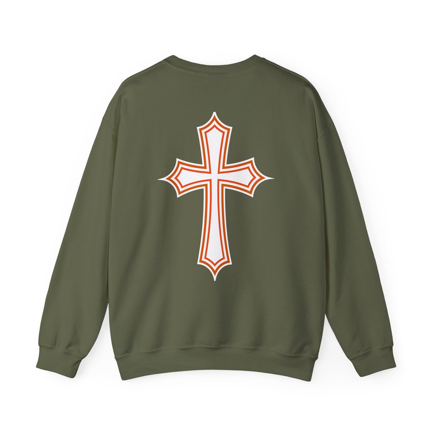 Halloween Pumpkin Pray Unisex Sweatshirt, Military Green - 'Remember To Pray On This Day', Adults, Size: Small