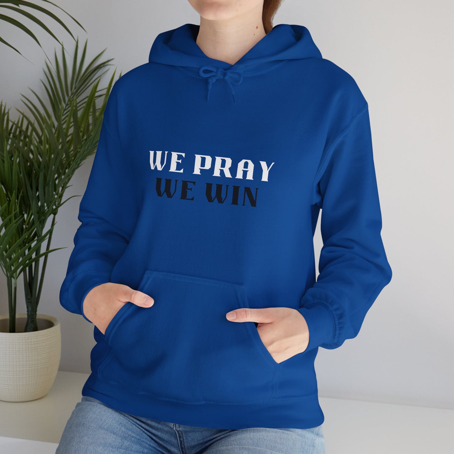 Inspirational 'WE PRAY WE WIN' Double Hooded Sweatshirt™ by Novelty Wonders