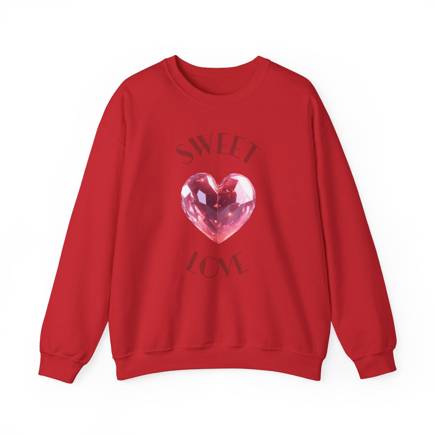 Charming 'SWEET HEART LOVE' Crewneck Sweatshirt™ by Novelty Wonders