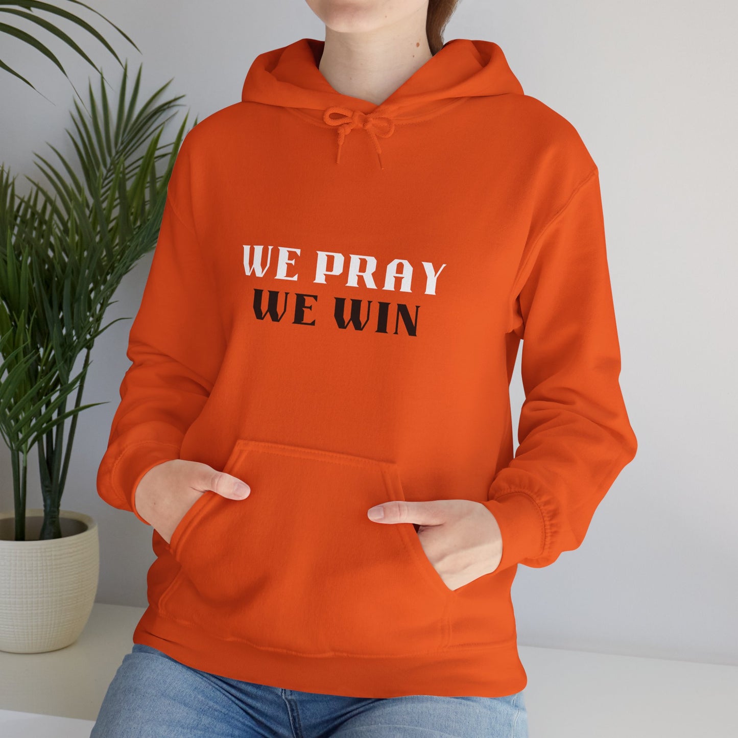 Inspirational 'WE PRAY WE WIN' Double Hooded Sweatshirt™ by Novelty Wonders