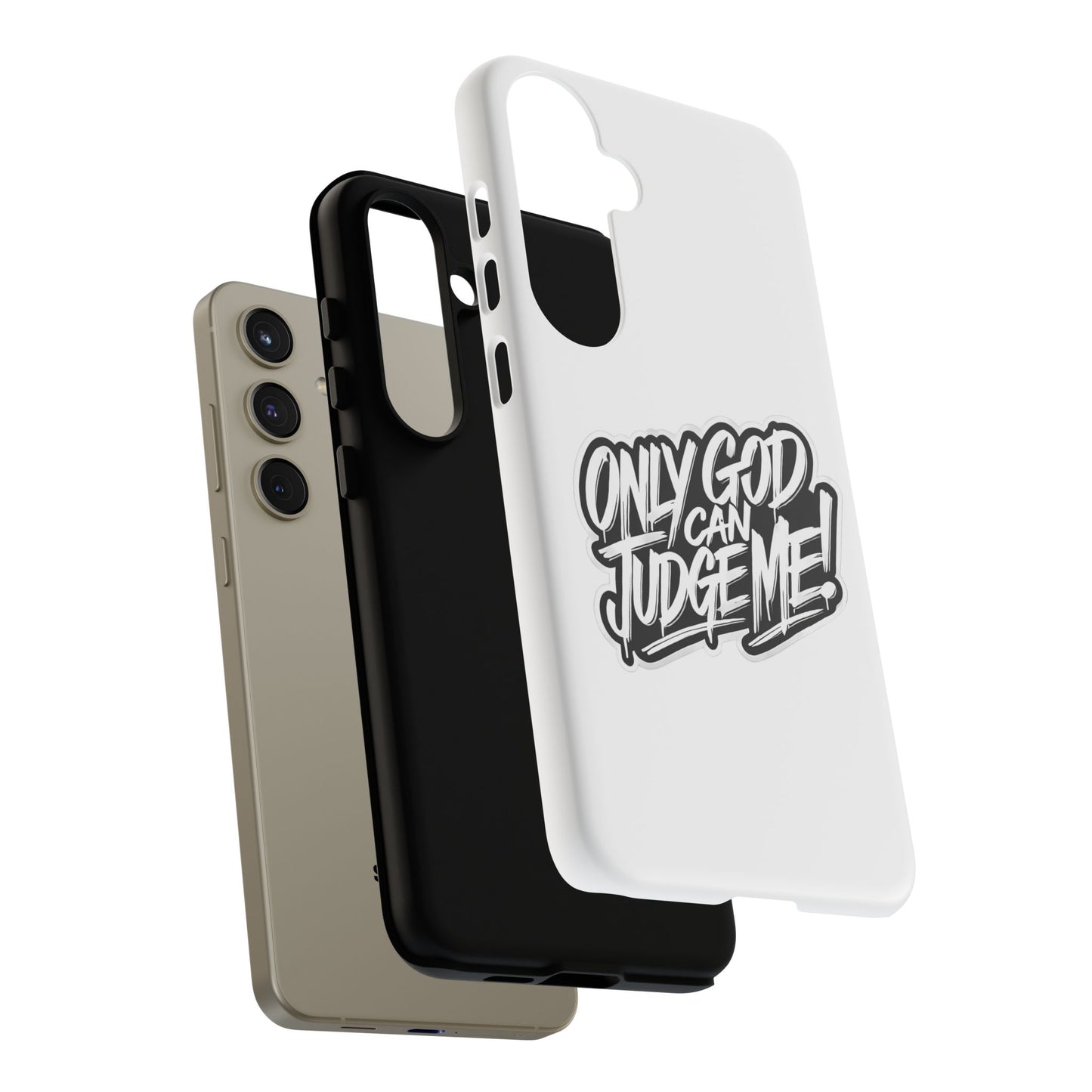 Only God Can Judge Me Phone Case – Bold Urban Style, Inspirational Tough Cover for iPhone, Samsung Galaxy & Google Pixel, Gift for Teens & Adults, Cool Phone Accessory