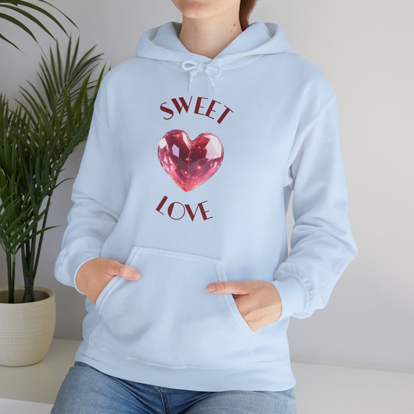 Charming 'SWEET HEART LOVE' Hooded Sweatshirt, Hoodie™ by Novelty Wonders