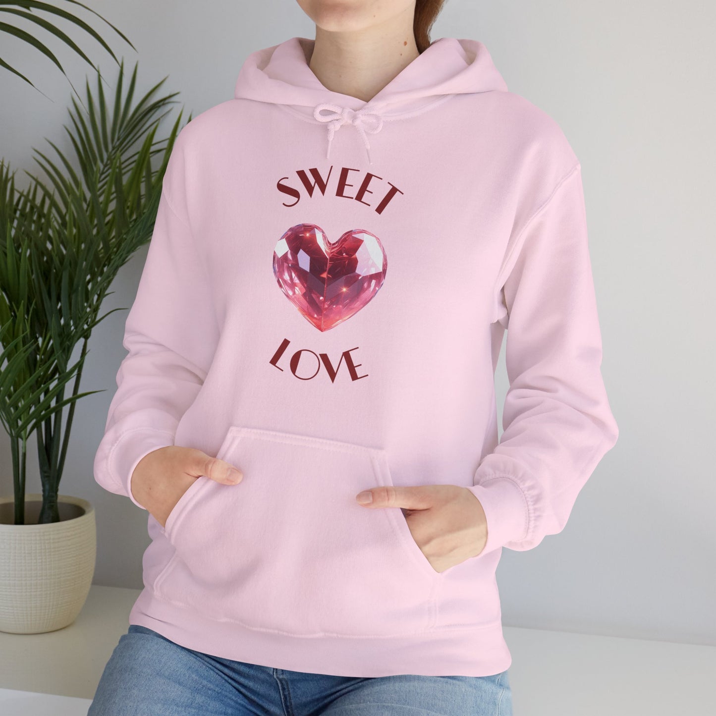 Charming 'SWEET HEART LOVE' Hooded Sweatshirt, Hoodie™ by Novelty Wonders