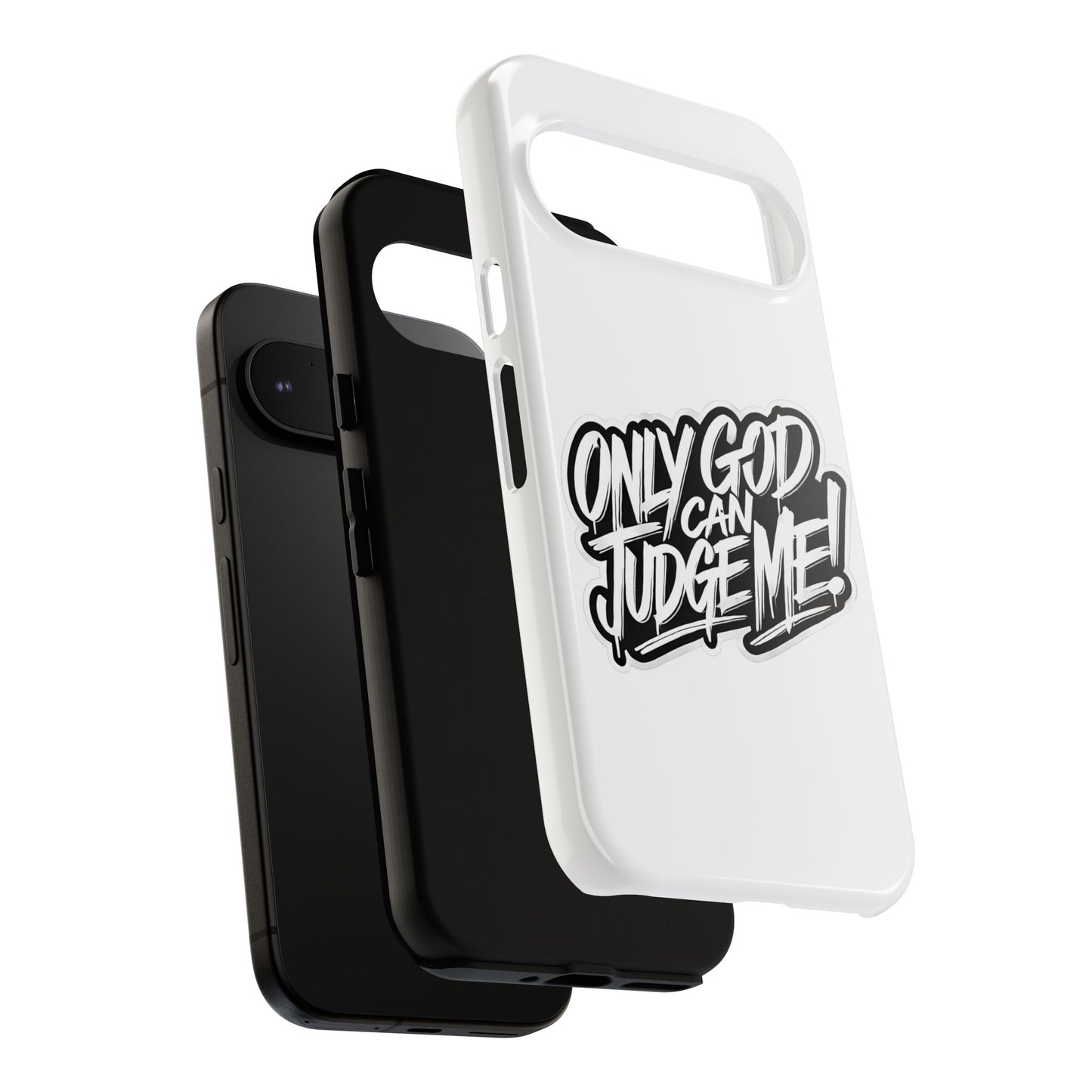 Only God Can Judge Me Phone Case – Bold Urban Style, Inspirational Tough Cover for iPhone, Samsung Galaxy & Google Pixel, Gift for Teens & Adults, Cool Phone Accessory