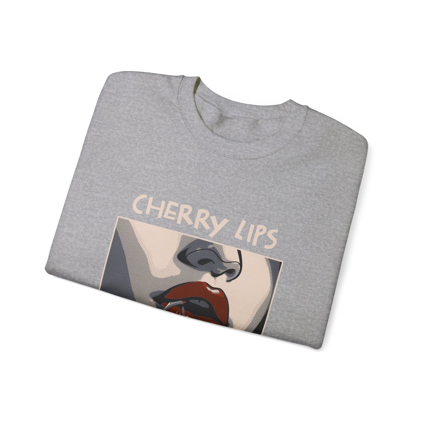 Retro Style 'CHERRY LIPS' Crewneck Sweatshirt™ by Novelty Wonders