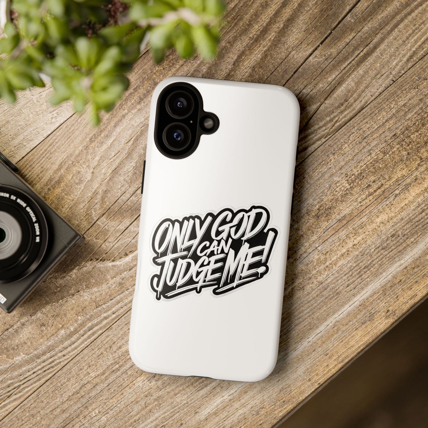 Only God Can Judge Me Phone Case – Bold Urban Style, Inspirational Tough Cover for iPhone, Samsung Galaxy & Google Pixel, Gift for Teens & Adults, Cool Phone Accessory