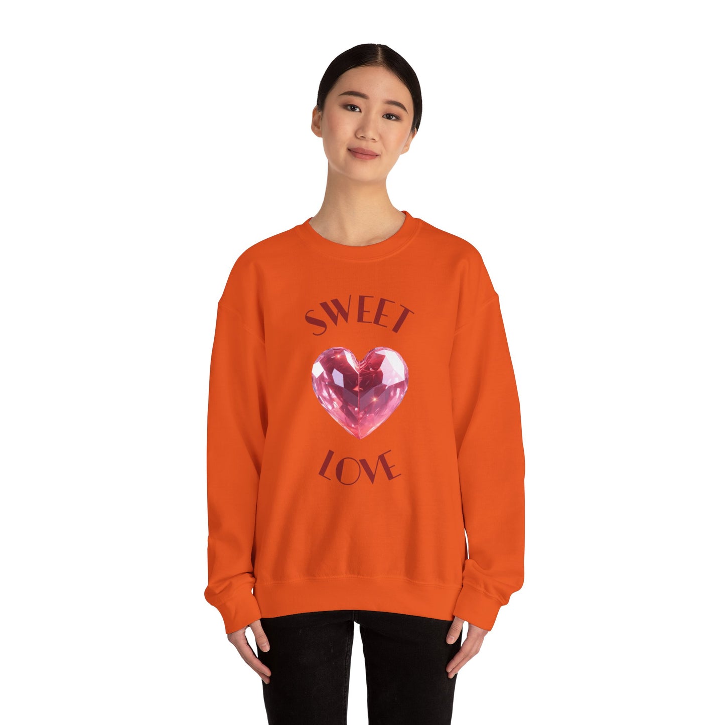 Charming 'SWEET HEART LOVE' Crewneck Sweatshirt™ by Novelty Wonders