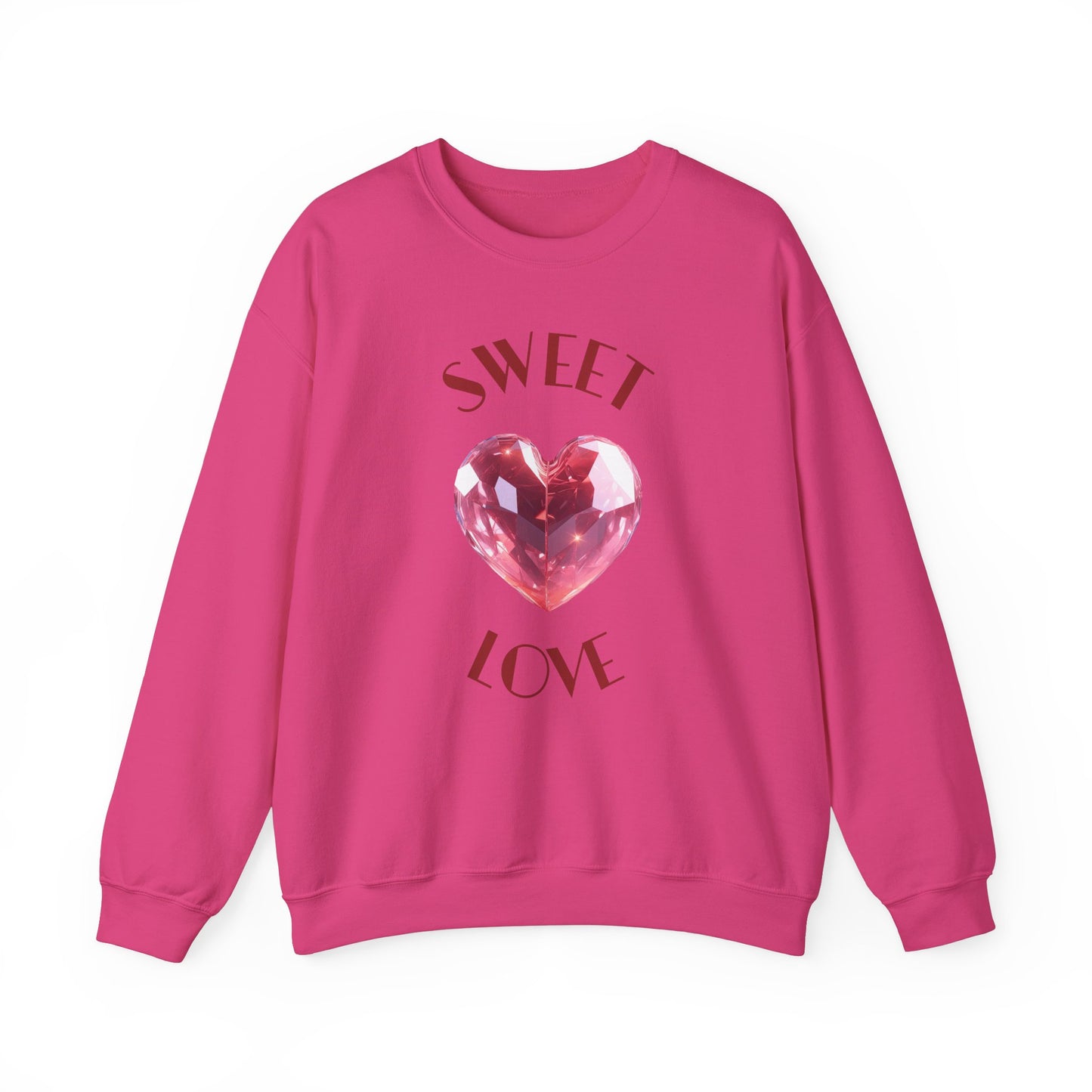 Charming 'SWEET HEART LOVE' Crewneck Sweatshirt™ by Novelty Wonders