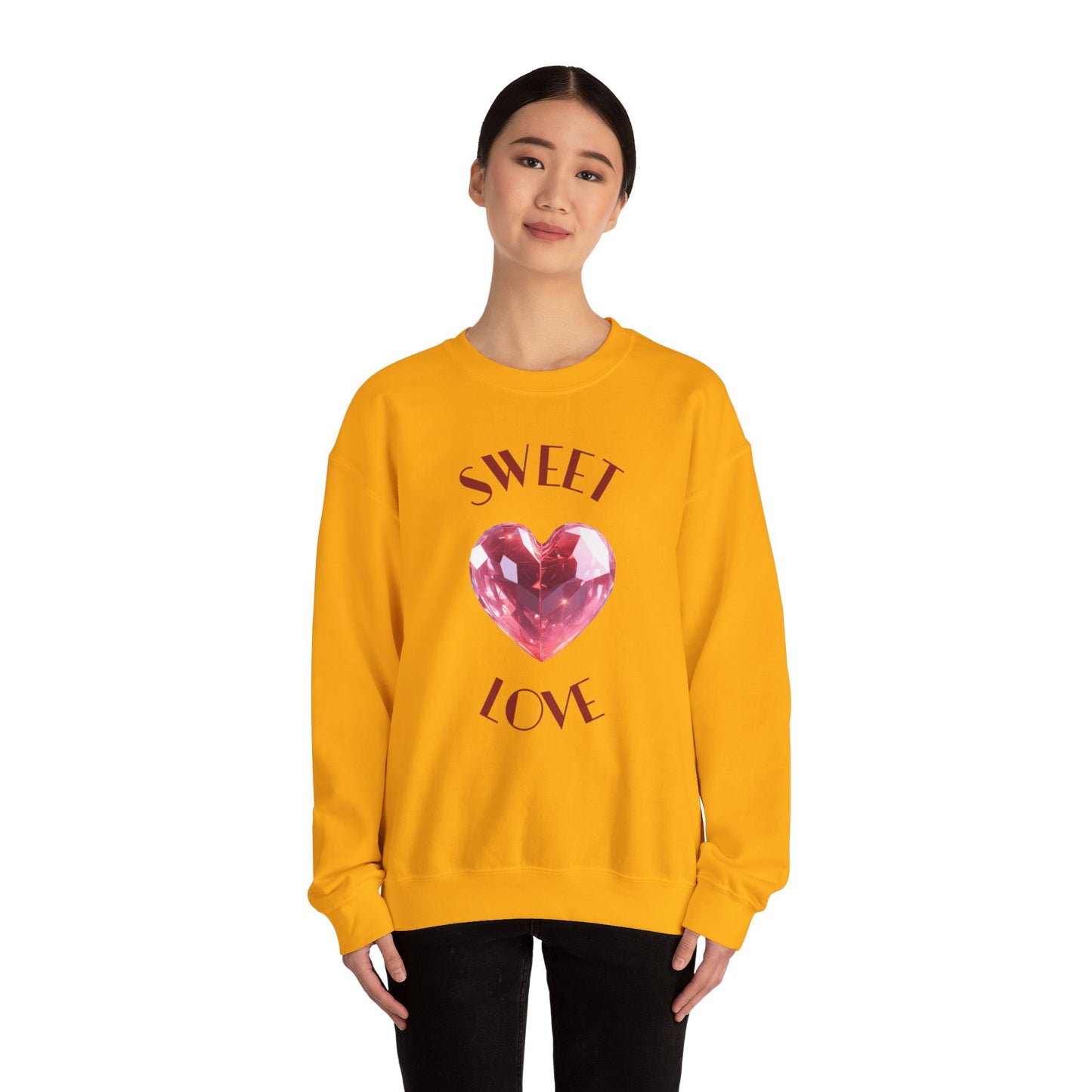 Charming 'SWEET HEART LOVE' Crewneck Sweatshirt™ by Novelty Wonders