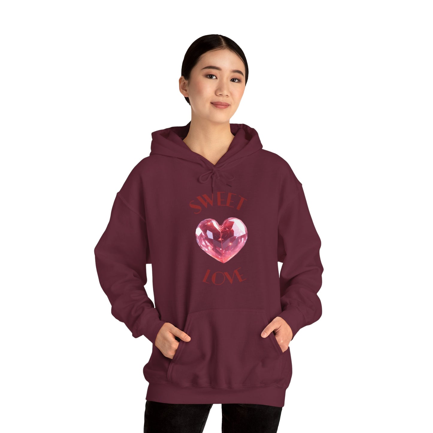 Charming 'SWEET HEART LOVE' Hooded Sweatshirt, Hoodie™ by Novelty Wonders