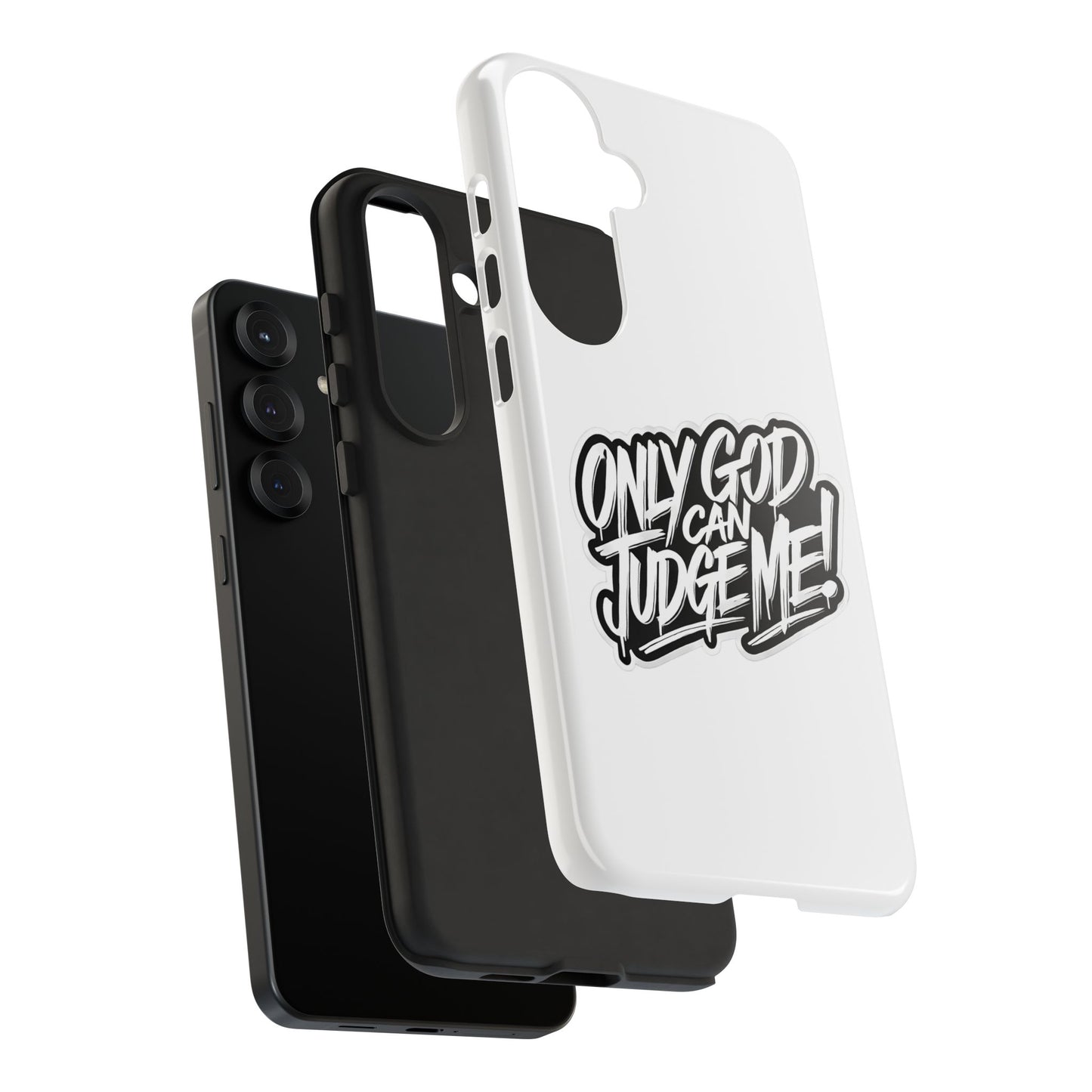 Only God Can Judge Me Phone Case – Bold Urban Style, Inspirational Tough Cover for iPhone, Samsung Galaxy & Google Pixel, Gift for Teens & Adults, Cool Phone Accessory