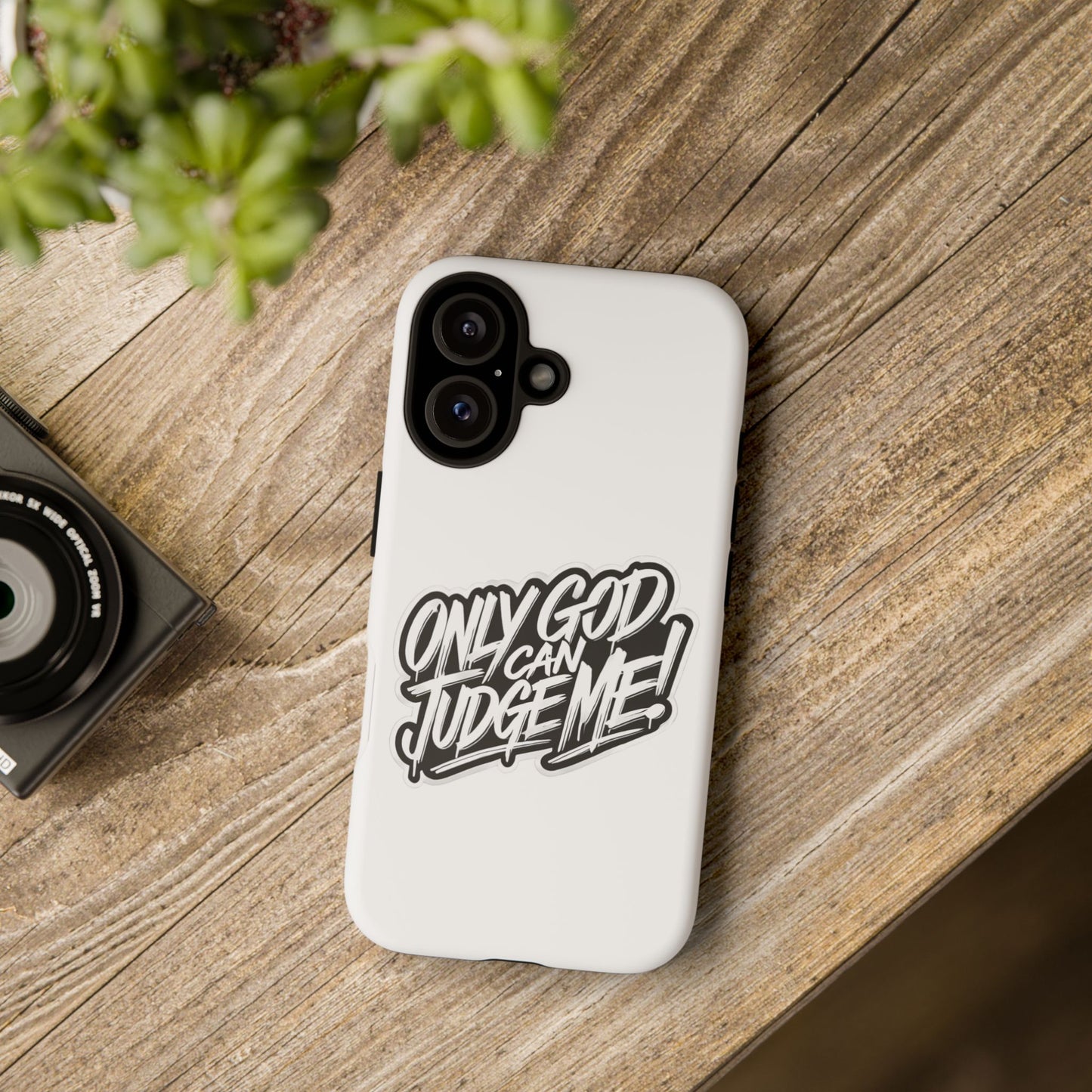 Only God Can Judge Me Phone Case – Bold Urban Style, Inspirational Tough Cover for iPhone, Samsung Galaxy & Google Pixel, Gift for Teens & Adults, Cool Phone Accessory