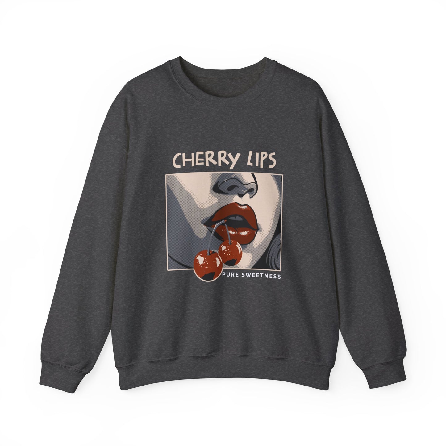 Retro Style 'CHERRY LIPS' Crewneck Sweatshirt™ by Novelty Wonders