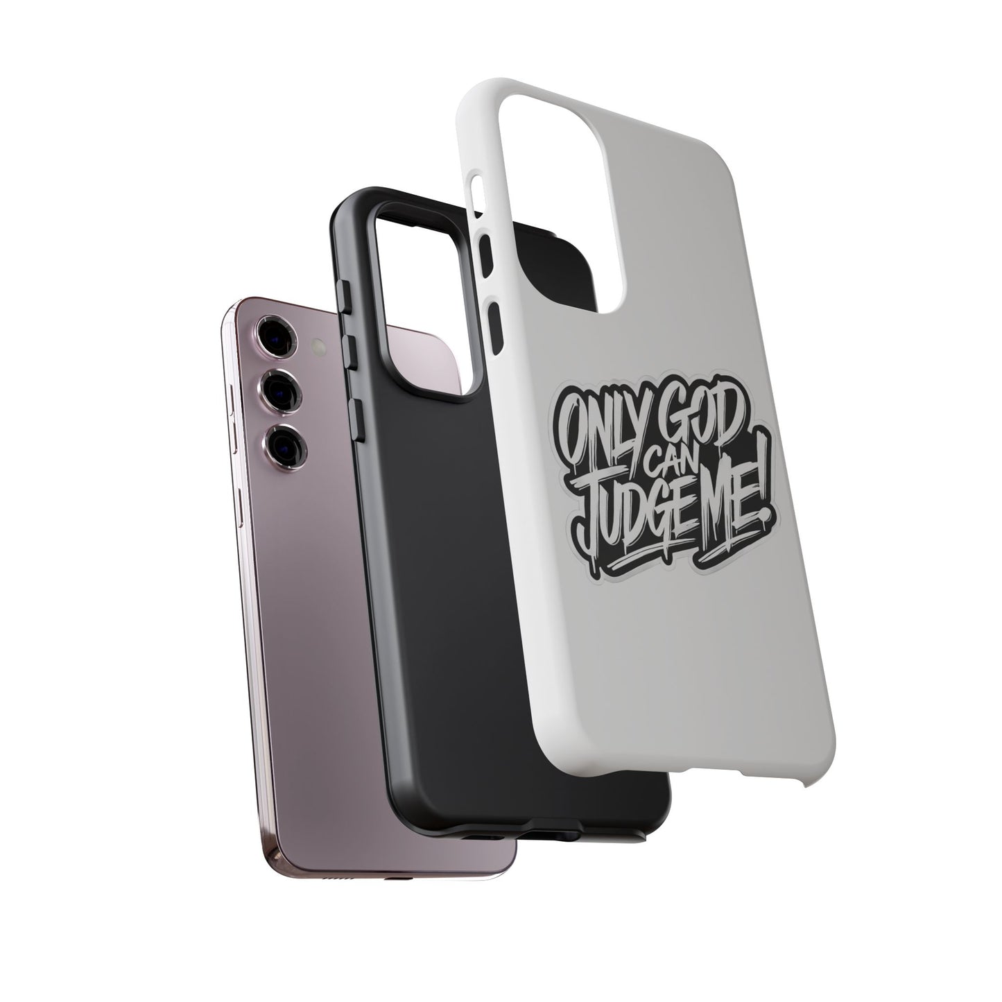 Only God Can Judge Me Phone Case – Bold Urban Style, Inspirational Tough Cover for iPhone, Samsung Galaxy & Google Pixel, Gift for Teens & Adults, Cool Phone Accessory
