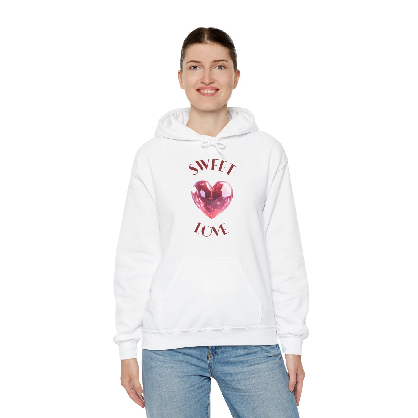 Charming 'SWEET HEART LOVE' Hooded Sweatshirt, Hoodie™ by Novelty Wonders