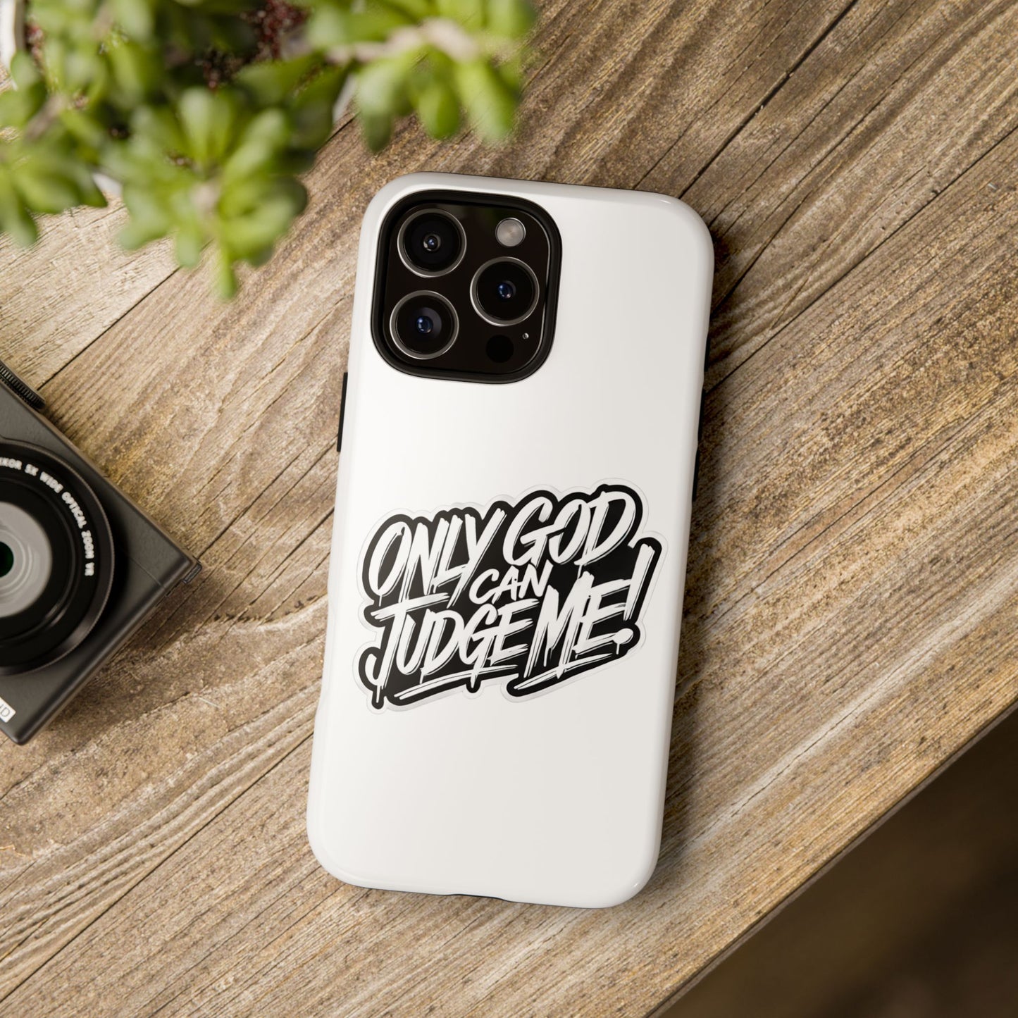Only God Can Judge Me Phone Case – Bold Urban Style, Inspirational Tough Cover for iPhone, Samsung Galaxy & Google Pixel, Gift for Teens & Adults, Cool Phone Accessory