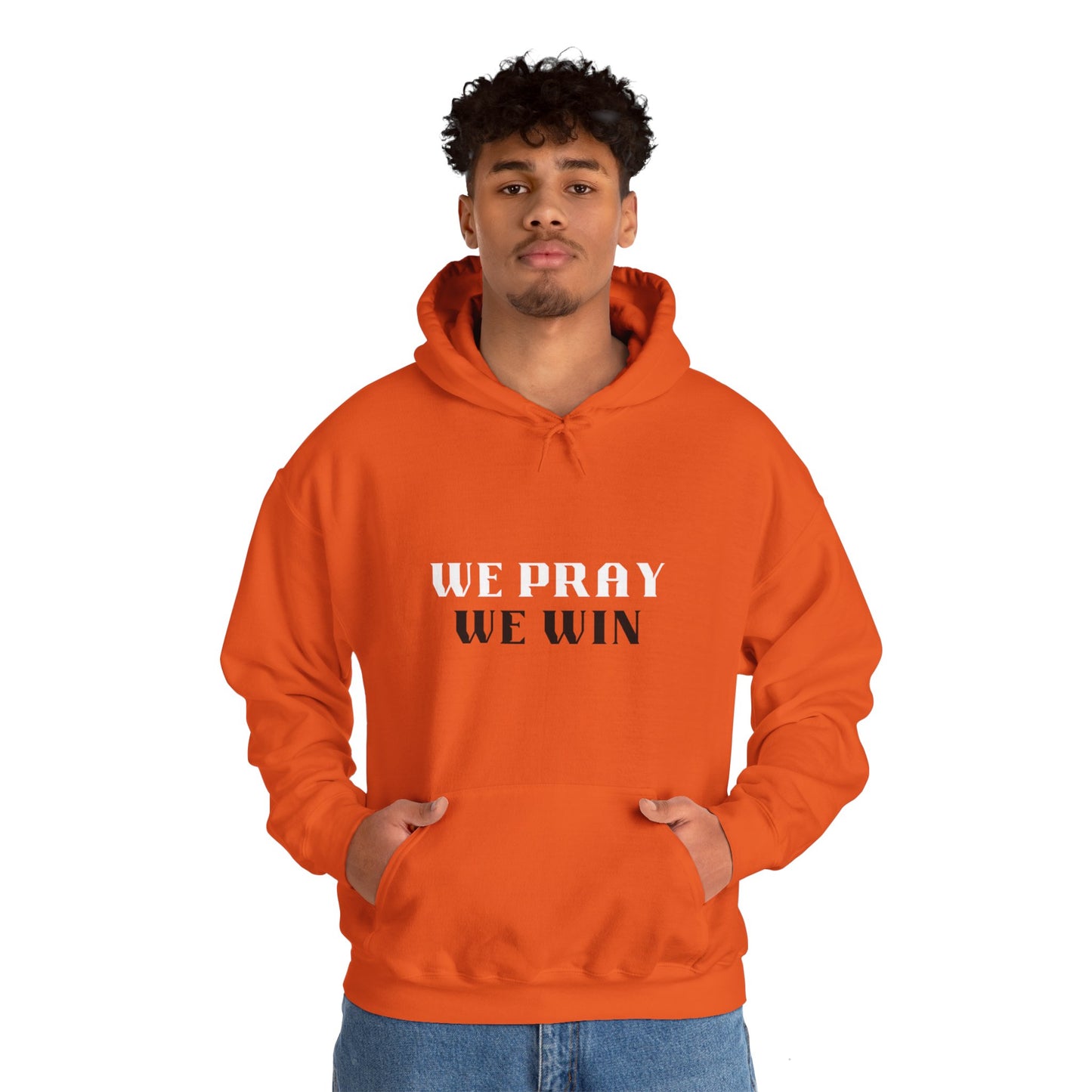 Inspirational 'WE PRAY WE WIN' Double Hooded Sweatshirt™ by Novelty Wonders