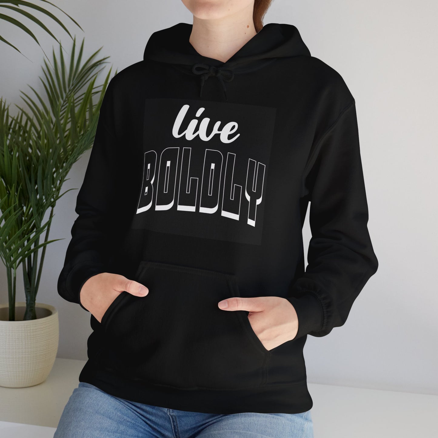 Empowering 'LIVE BOLDLY' Hooded Sweatshirt™ by Novelty Wonders™