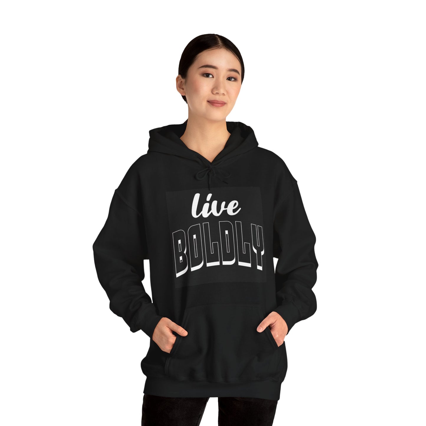 Empowering 'LIVE BOLDLY' Hooded Sweatshirt™ by Novelty Wonders™