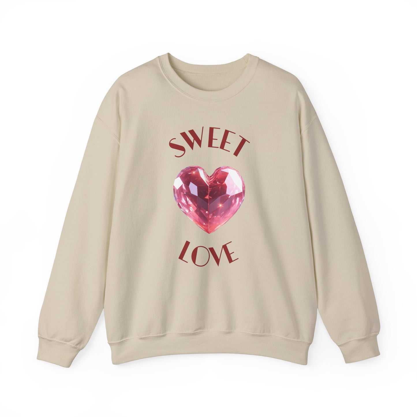 Charming 'SWEET HEART LOVE' Crewneck Sweatshirt™ by Novelty Wonders