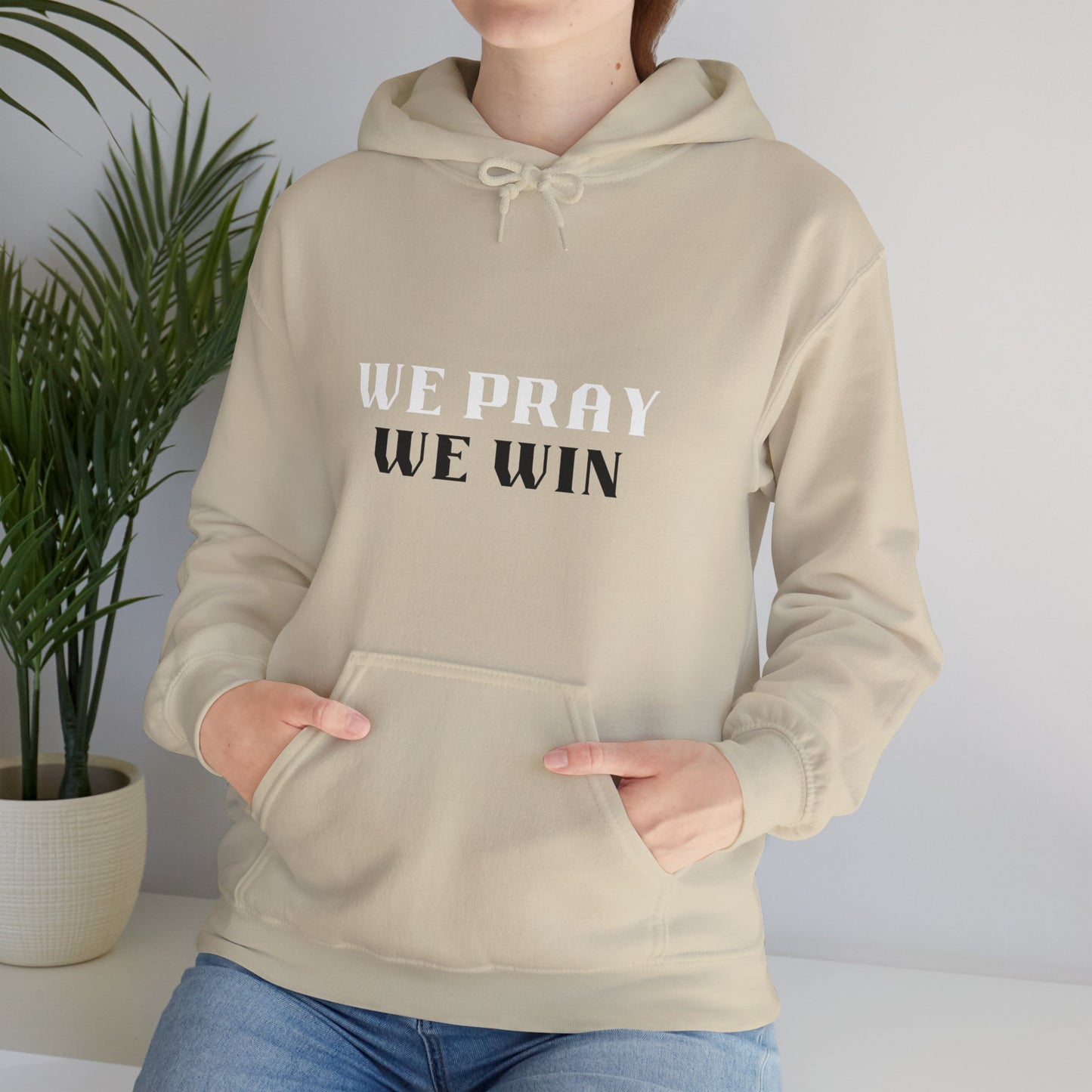 Inspirational 'WE PRAY WE WIN' Double Hooded Sweatshirt™ by Novelty Wonders