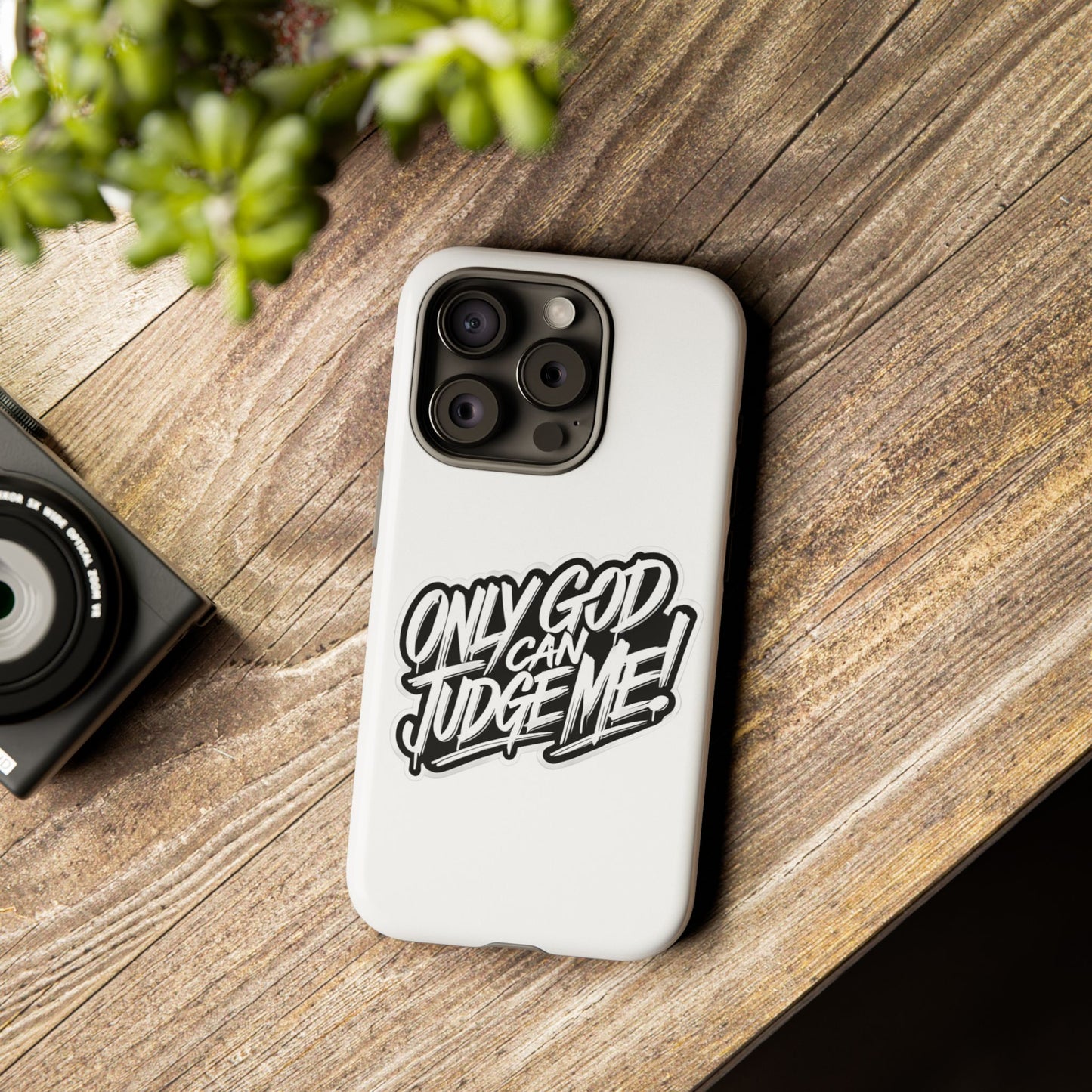 Only God Can Judge Me Phone Case – Bold Urban Style, Inspirational Tough Cover for iPhone, Samsung Galaxy & Google Pixel, Gift for Teens & Adults, Cool Phone Accessory