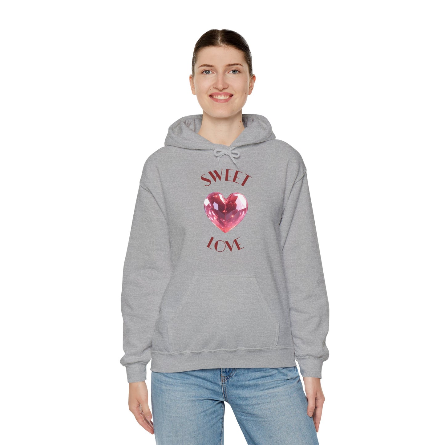 Charming 'SWEET HEART LOVE' Hooded Sweatshirt, Hoodie™ by Novelty Wonders