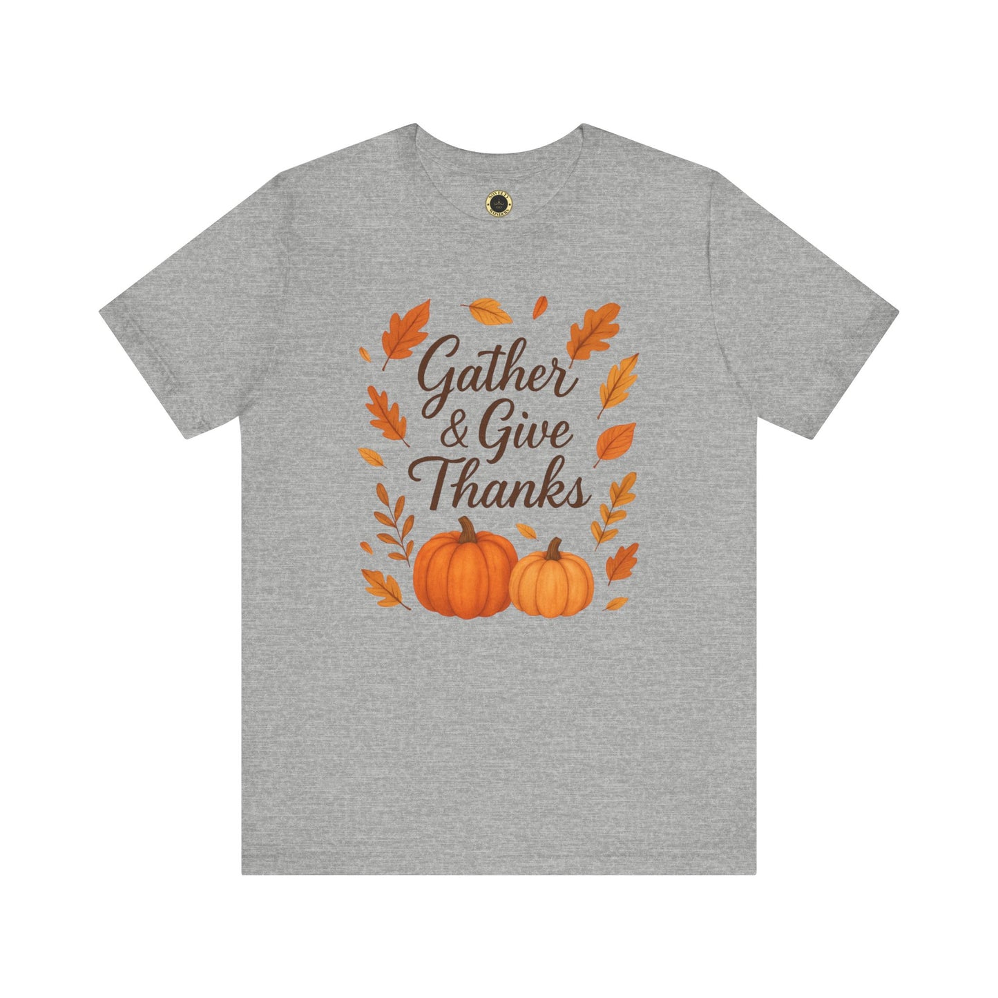 Gather & Give Thanks Pumpkin™ Jersey Short Sleeve T-Shirt | Unisex, Thanksgiving Apparel