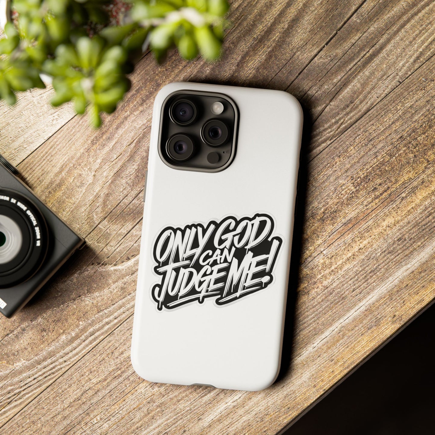 Only God Can Judge Me Phone Case – Bold Urban Style, Inspirational Tough Cover for iPhone, Samsung Galaxy & Google Pixel, Gift for Teens & Adults, Cool Phone Accessory