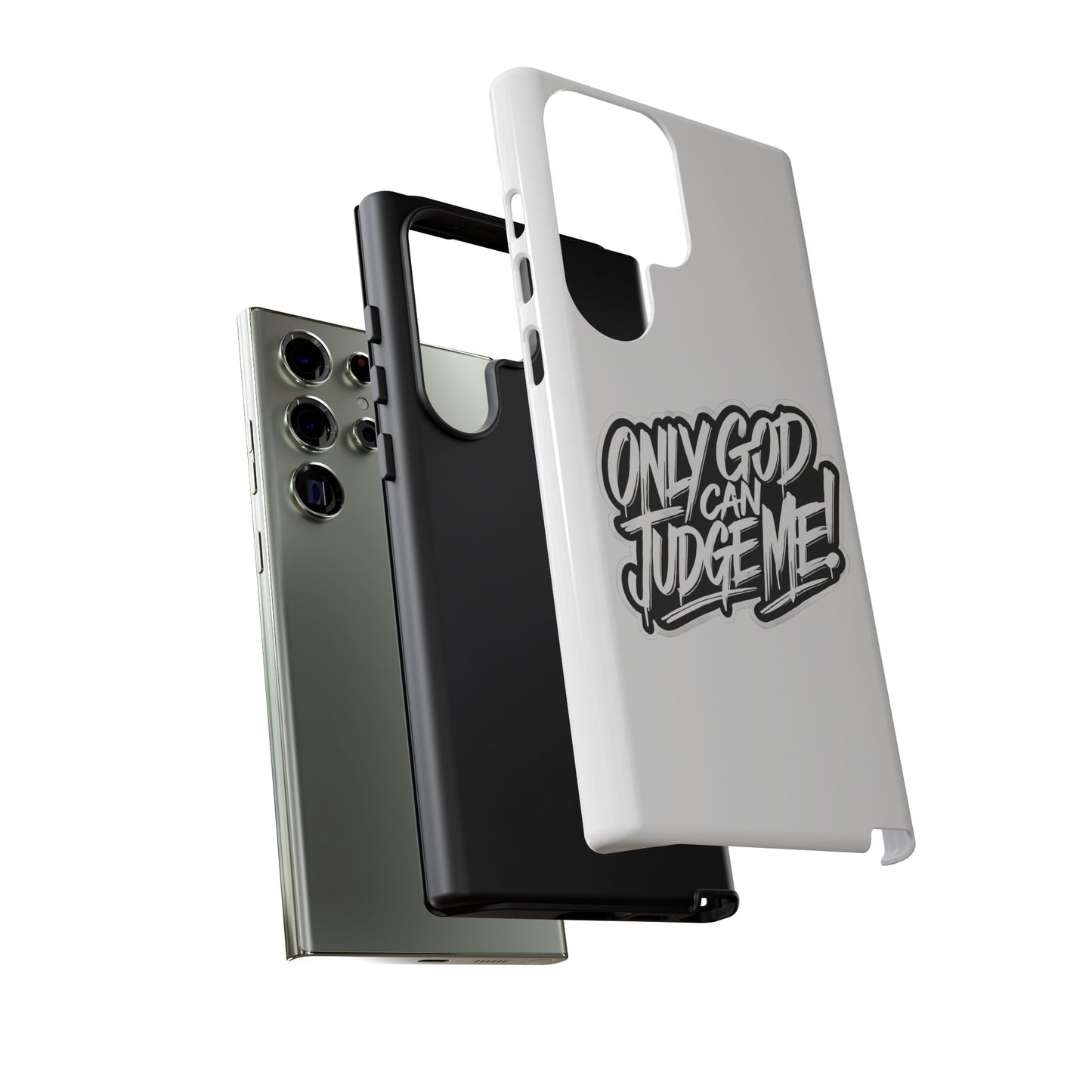 Only God Can Judge Me Phone Case – Bold Urban Style, Inspirational Tough Cover for iPhone, Samsung Galaxy & Google Pixel, Gift for Teens & Adults, Cool Phone Accessory