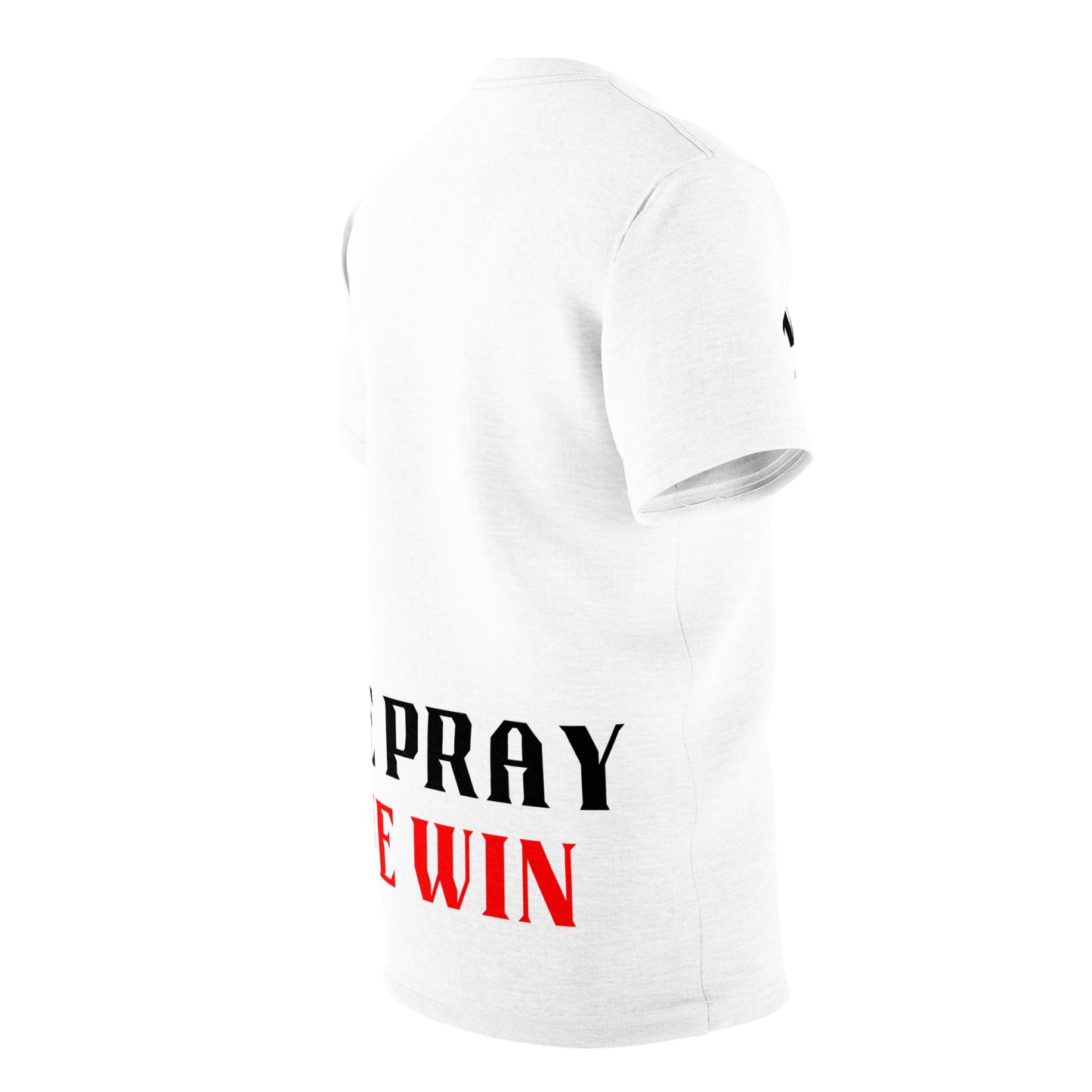 Inspirational 'WE PRAY WE WIN' Signature T-Shirt by Novelty Wonders