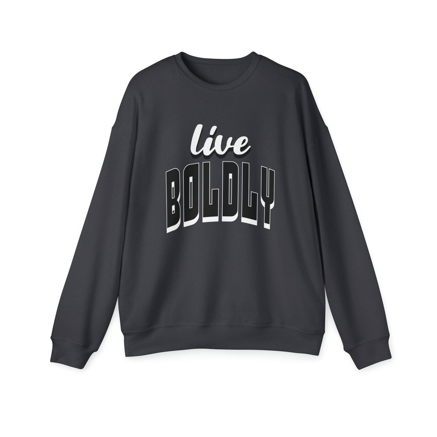 Empowering 'LIVE BOLDLY' Drop Shoulder Sweatshirt by Novelty Wonders