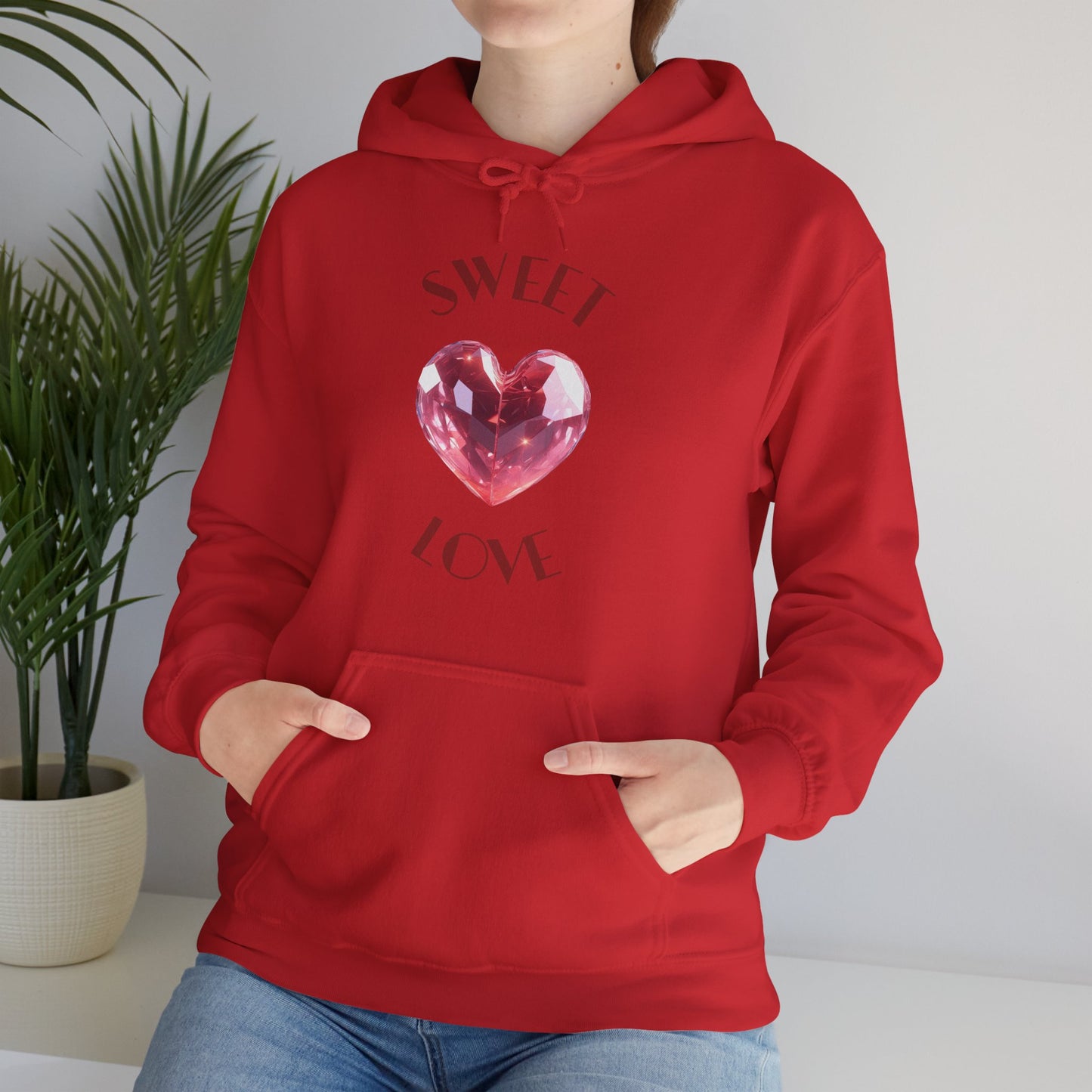 Charming 'SWEET HEART LOVE' Hooded Sweatshirt, Hoodie™ by Novelty Wonders