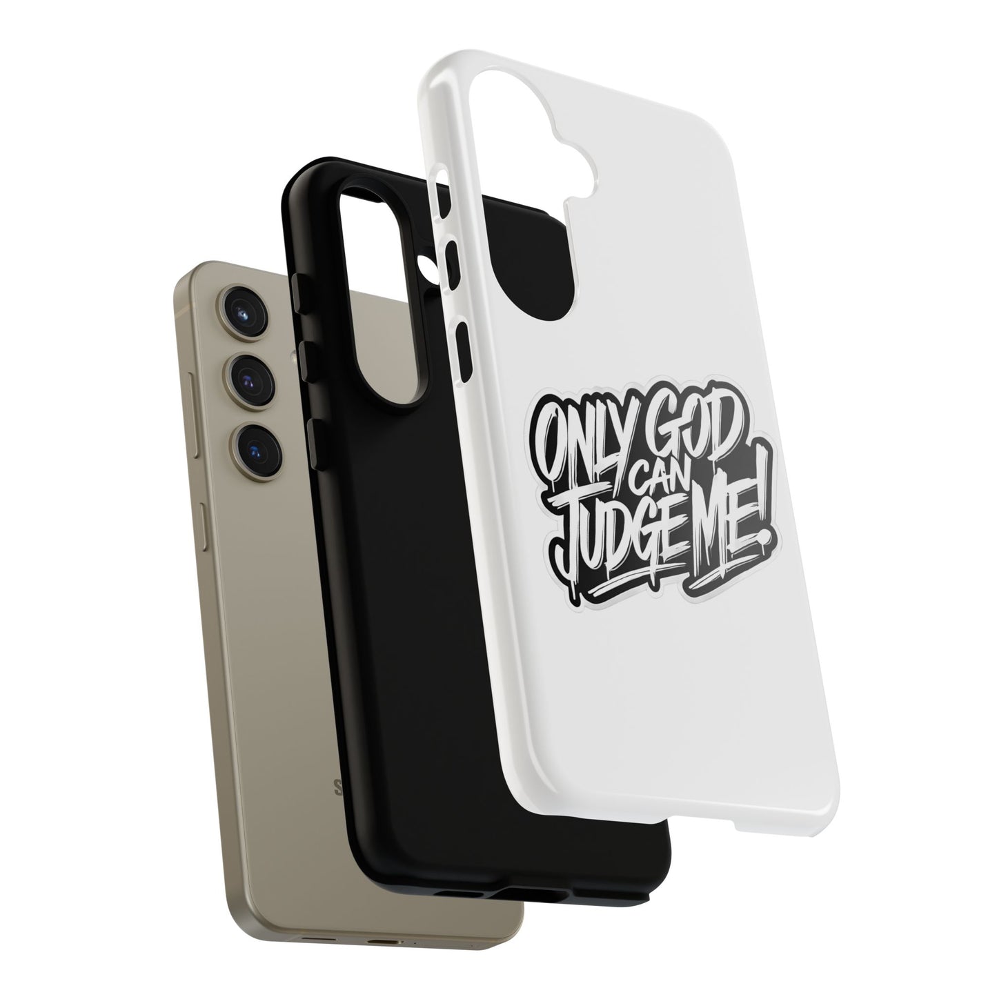 Only God Can Judge Me Phone Case – Bold Urban Style, Inspirational Tough Cover for iPhone, Samsung Galaxy & Google Pixel, Gift for Teens & Adults, Cool Phone Accessory