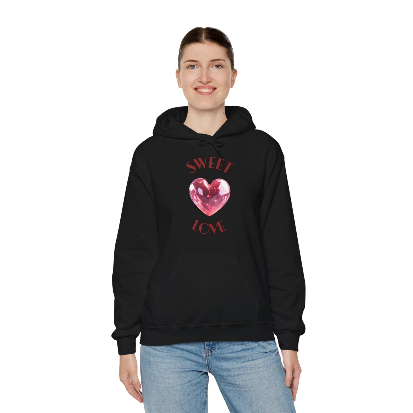 Charming 'SWEET HEART LOVE' Hooded Sweatshirt, Hoodie™ by Novelty Wonders