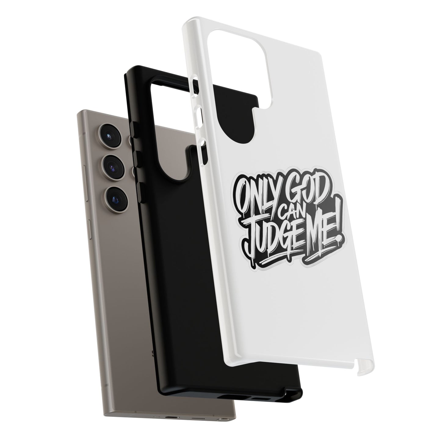Only God Can Judge Me Phone Case – Bold Urban Style, Inspirational Tough Cover for iPhone, Samsung Galaxy & Google Pixel, Gift for Teens & Adults, Cool Phone Accessory