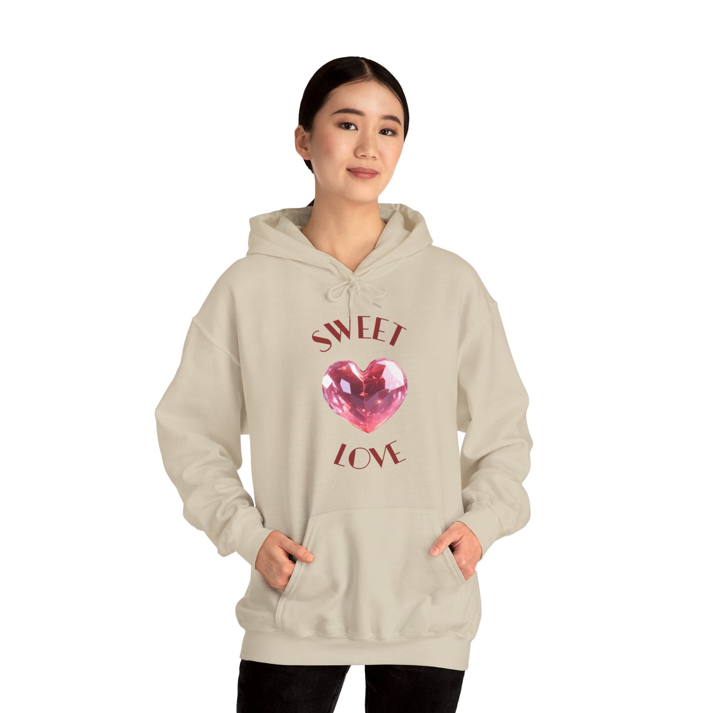 Charming 'SWEET HEART LOVE' Hooded Sweatshirt, Hoodie™ by Novelty Wonders