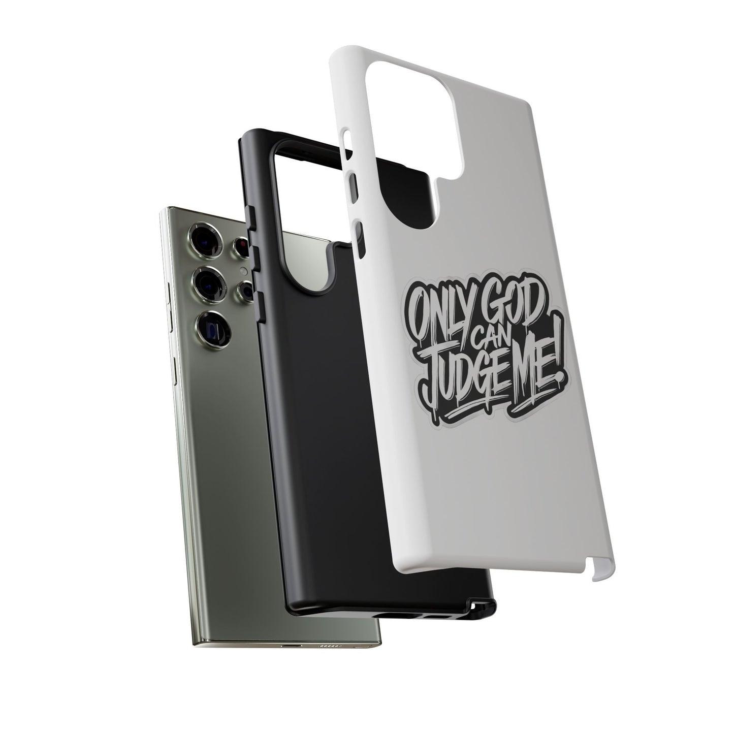 Only God Can Judge Me Phone Case – Bold Urban Style, Inspirational Tough Cover for iPhone, Samsung Galaxy & Google Pixel, Gift for Teens & Adults, Cool Phone Accessory