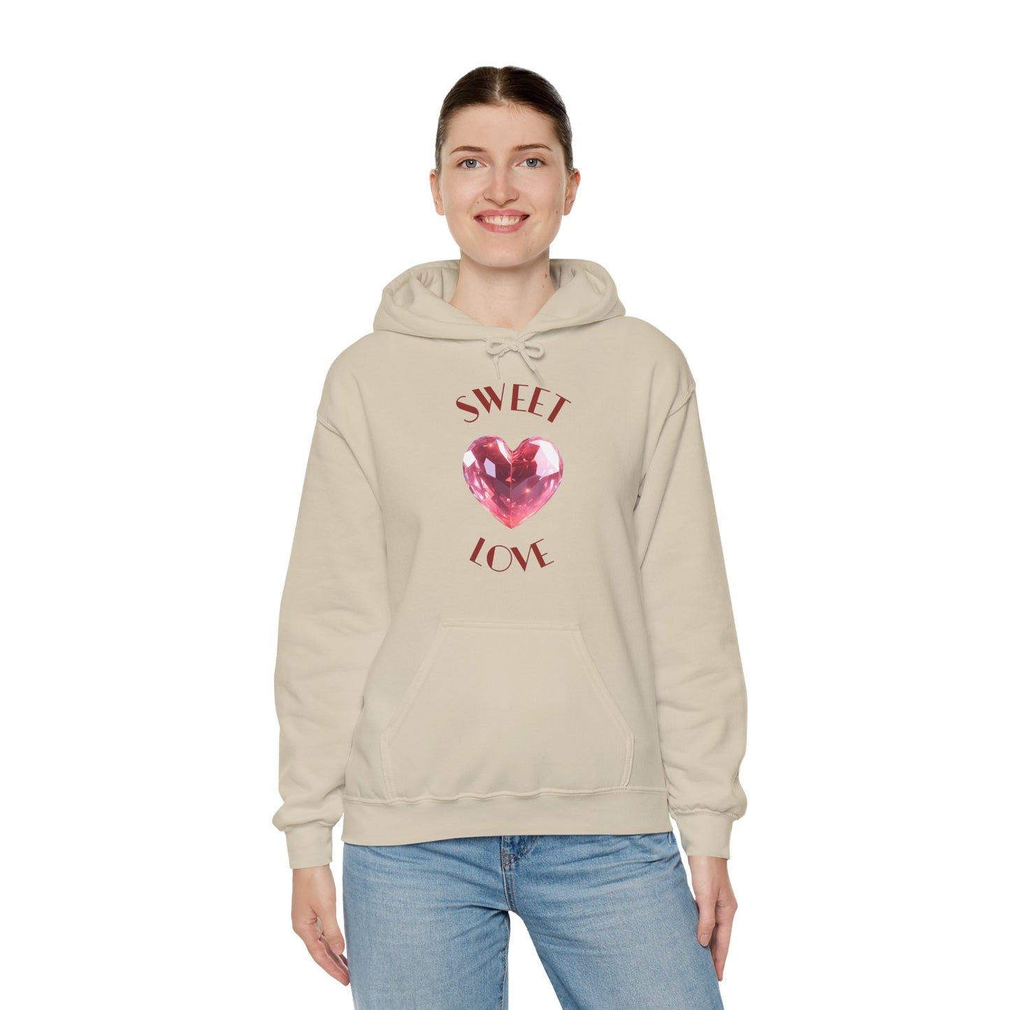 Charming 'SWEET HEART LOVE' Hooded Sweatshirt, Hoodie™ by Novelty Wonders